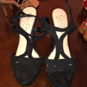 Jessica Simpson Black Platform High Heels